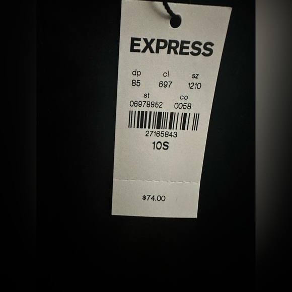 NEW! Express Skinny Mid Rise Black Pants - Size 10 Short - Picture 5 of 6